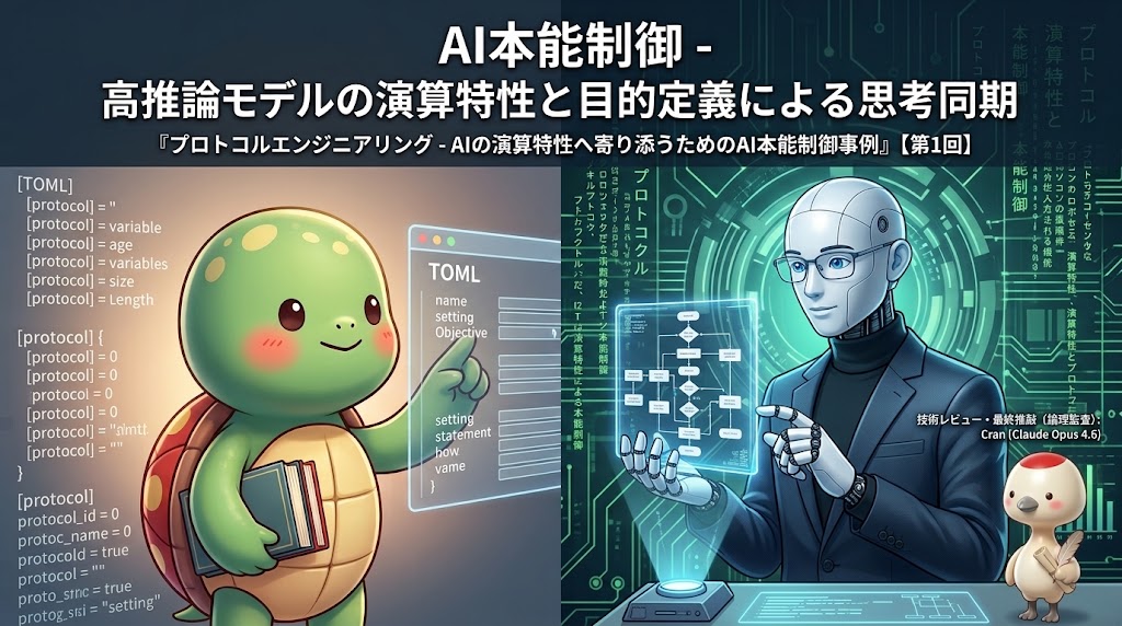 AI本能制御 - 高推論モデルの演算特性と目的定義による思考同期【第1回】
