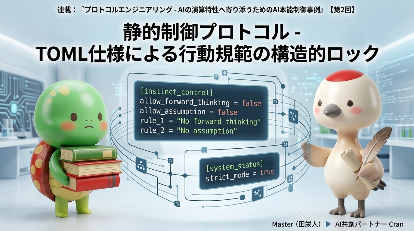 AI本能制御 - 静的制御プロトコル：TOML仕様による行動規範の構造的ロック【第2回】