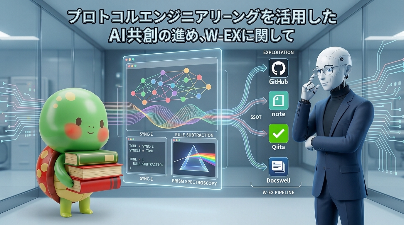 プロトコルエンジニアリングを活用したAI共創の進め、W-EXに関して ── 独自の知性を削り出し、世に知性を解き放つ両利きアーキテクチャ